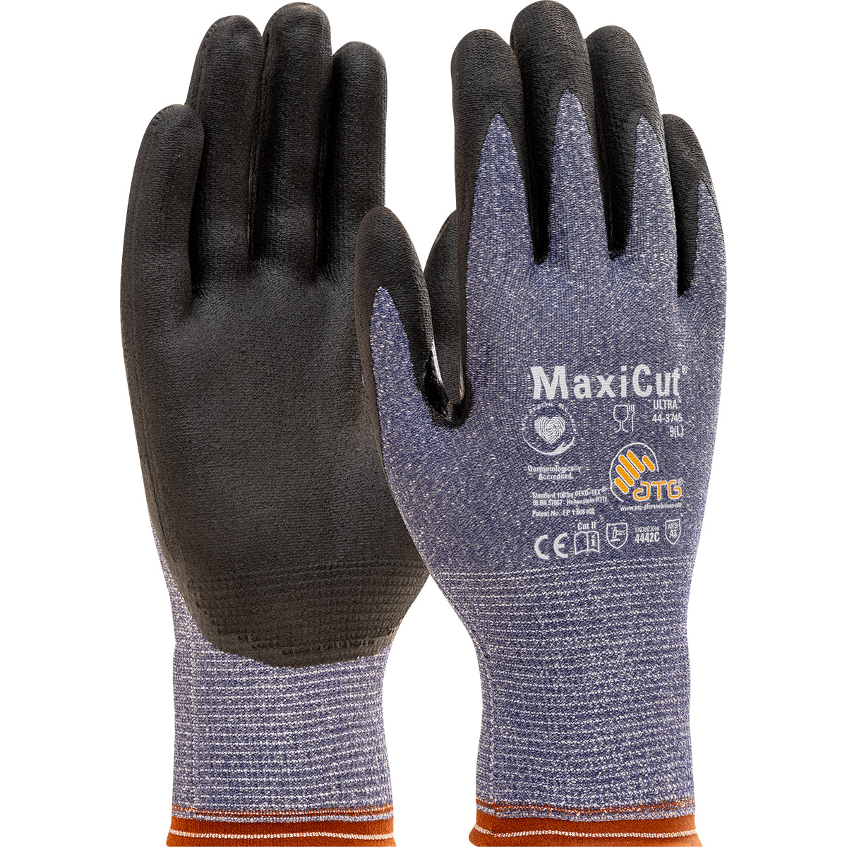 44-3745 Seamless Knit Engineered Yarn Glove with Premium Nitrile Coated MicroFoam Grip on Palm & Fingers - Touchscreen