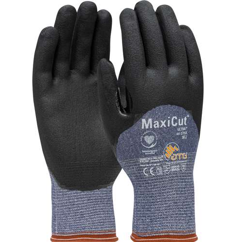 44-3755 Seamless Knit Engineered Yarn Glove with Premium Nitrile Coated MicroFoam Grip on Palm, Fingers & Knuckles - Touchscreen
