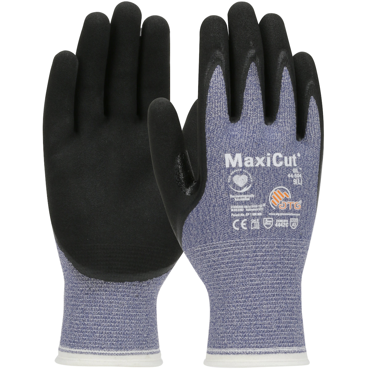 44-504 Seamless Knit Engineered Yarn Glove with Nitrile Coated MicroFoam Grip on Palm & Fingers
