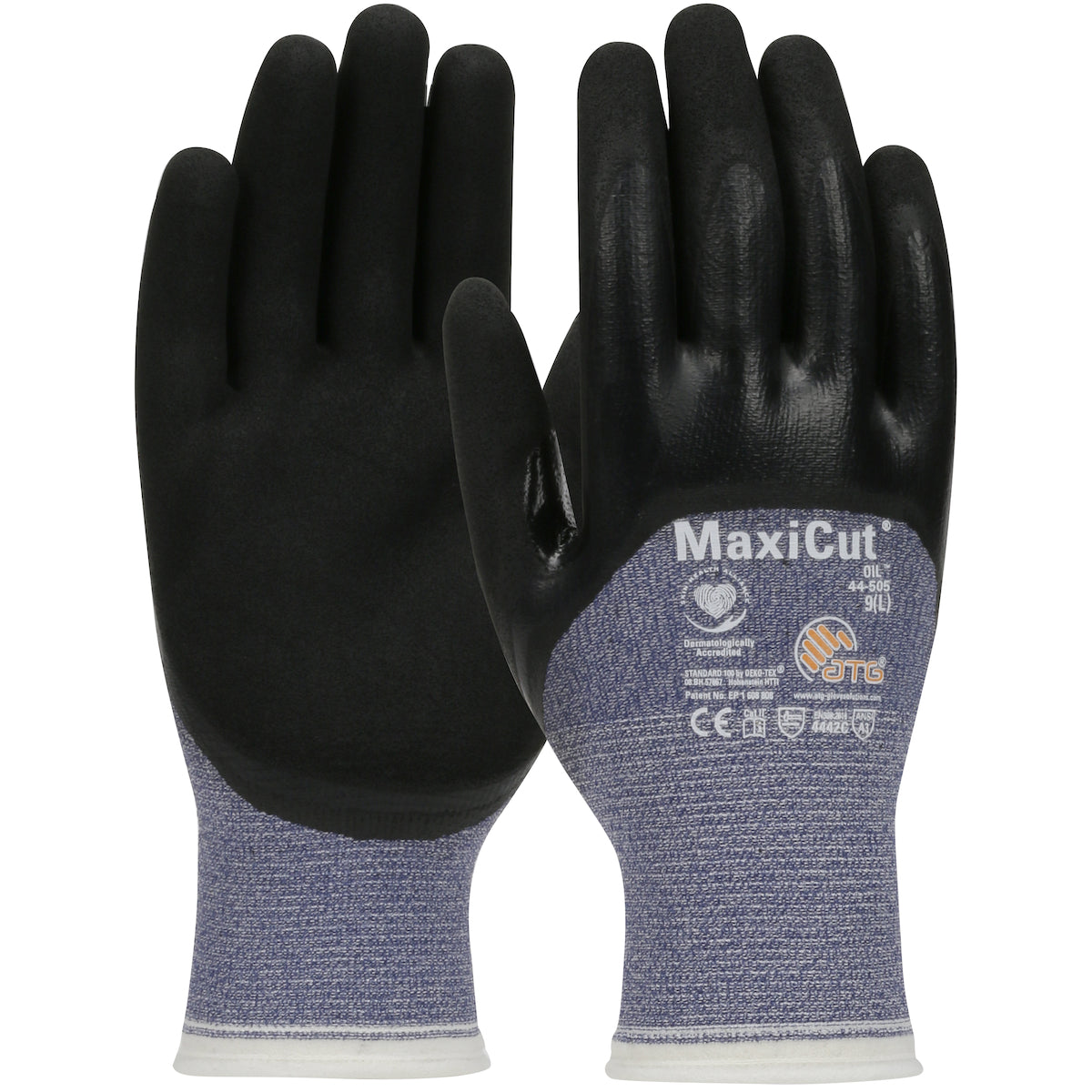44-505 Seamless Knit Engineered Yarn Glove with Nitrile Coated MicroFoam Grip on Palm, Fingers & Knuckles