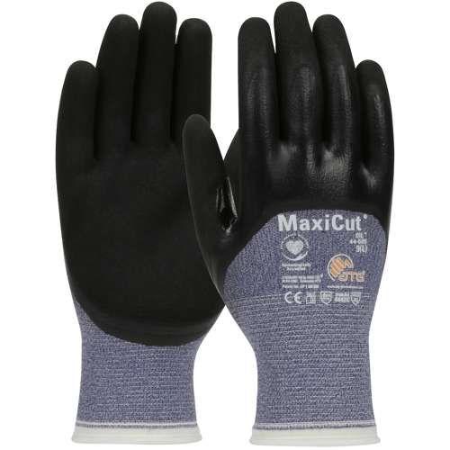 44-505 Seamless Knit Engineered Yarn Glove with Nitrile Coated MicroFoam Grip on Palm, Fingers & Knuckles