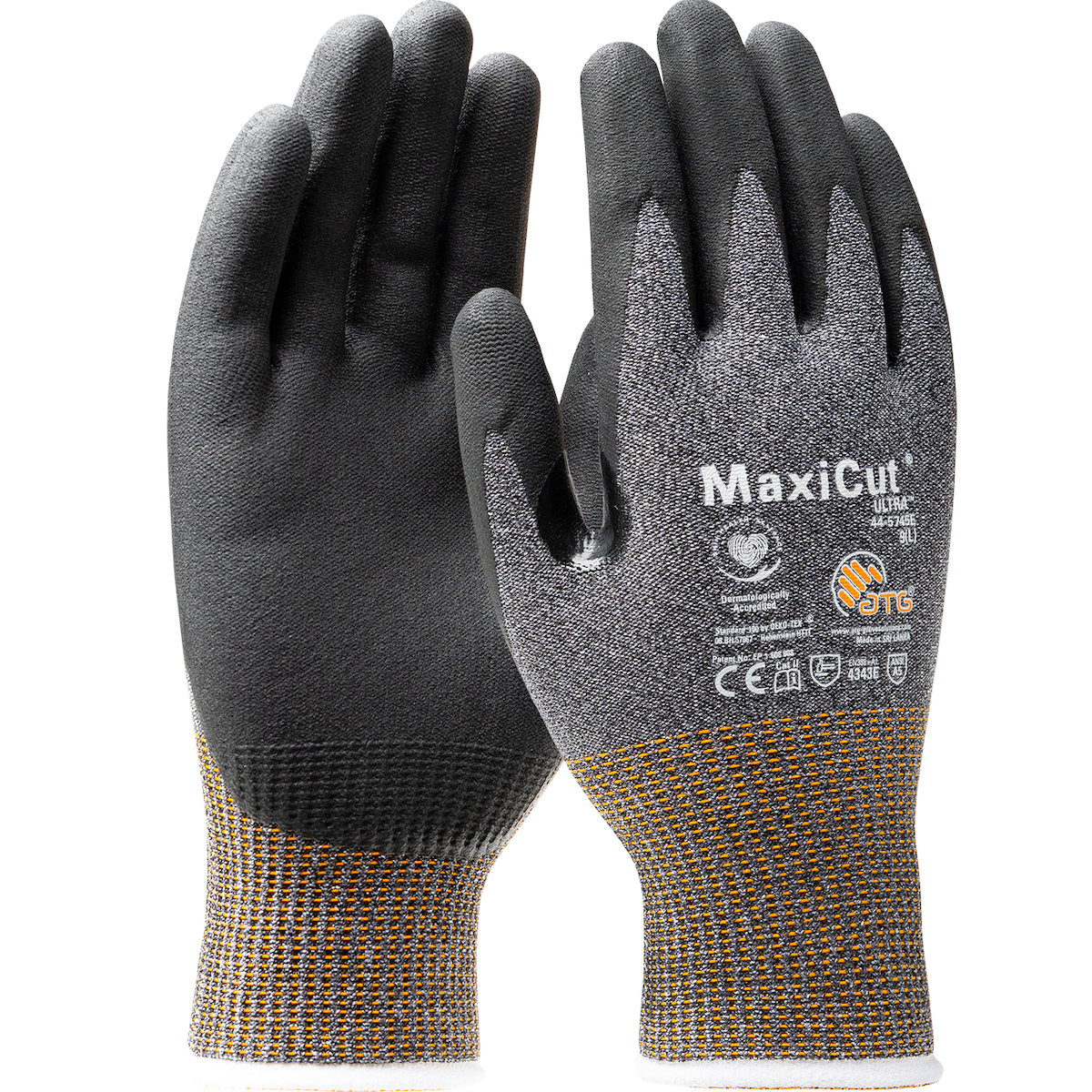 44-5745E Seamless Knit Engineered Yarn with Premium Nitrile Coated MicroFoam Grip on Palm & Fingers - Touchscreen
