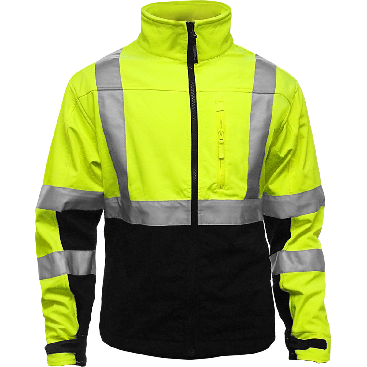 451ST ANSI Type R Class 3 Black Bottom Soft Shell Jacket with Brushed Fleece Lining