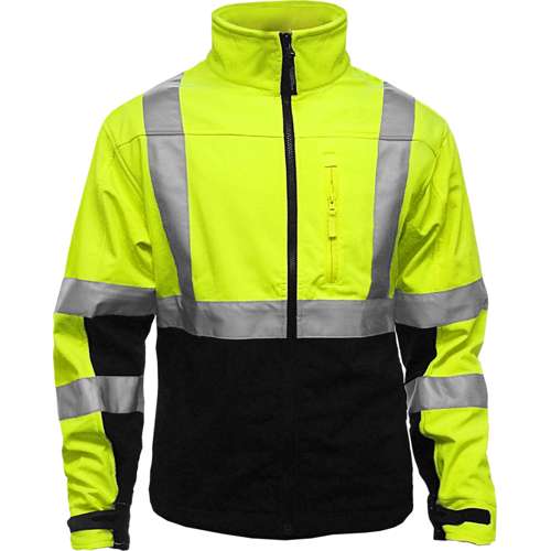 451ST ANSI Type R Class 3 Black Bottom Soft Shell Jacket with Brushed Fleece Lining