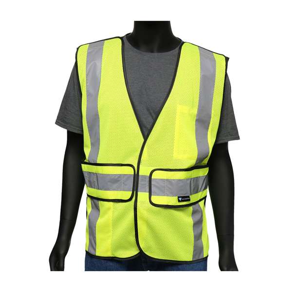 47200 ANSI Type R Class 2 Three Pocket Expandable Mesh Breakaway Vest