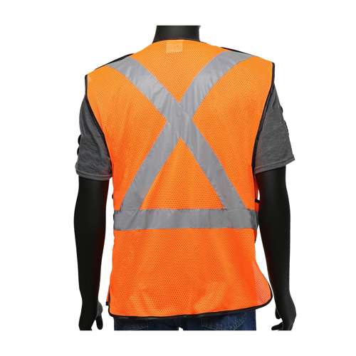 47201 ANSI Type R Class 2 Three Pocket Expandable Mesh Breakaway Vest