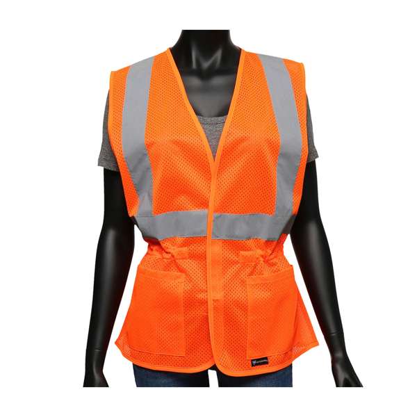 47208 ANSI Type R Class 2 Women's Contoured Mesh Vest with Adjustable Waist