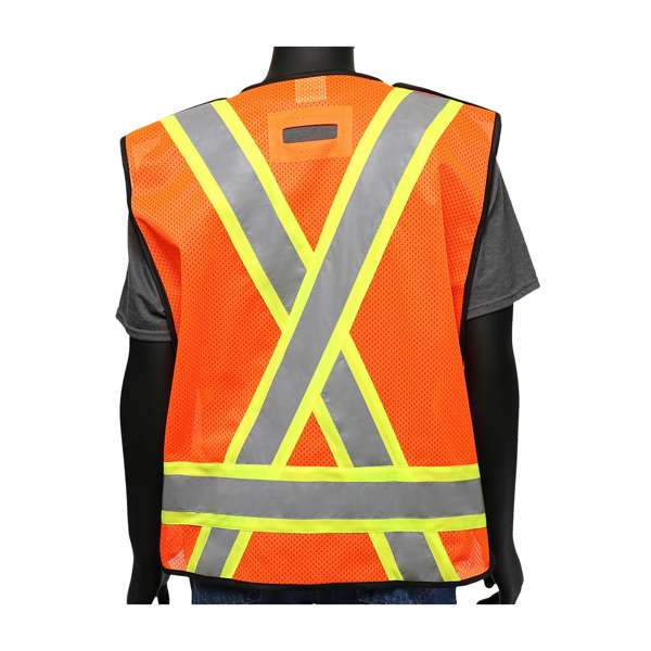ANSI Type R Class 2 Two-Tone X-Back Breakaway Mesh Vest