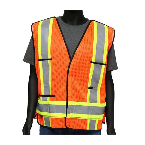 ANSI Type R Class 2 Two-Tone X-Back Breakaway Mesh Vest
