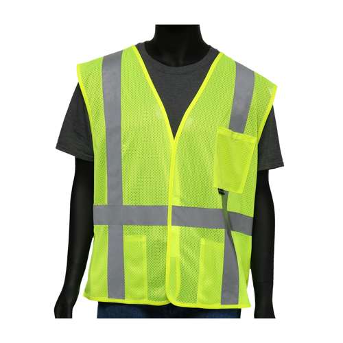 47217 ANSI Type R Class 2 FR Treated Three Pocket Mesh Vest