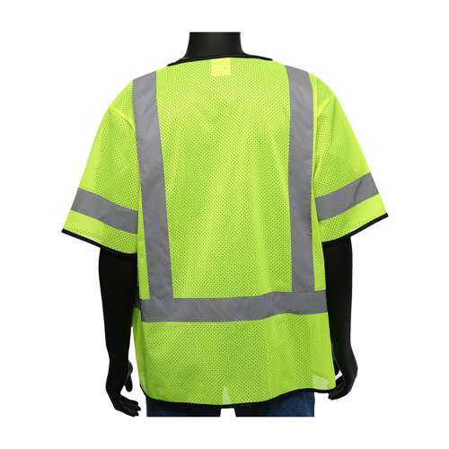 47302 ANSI Type R Class 3 Three Pocket Zipper Mesh Vest