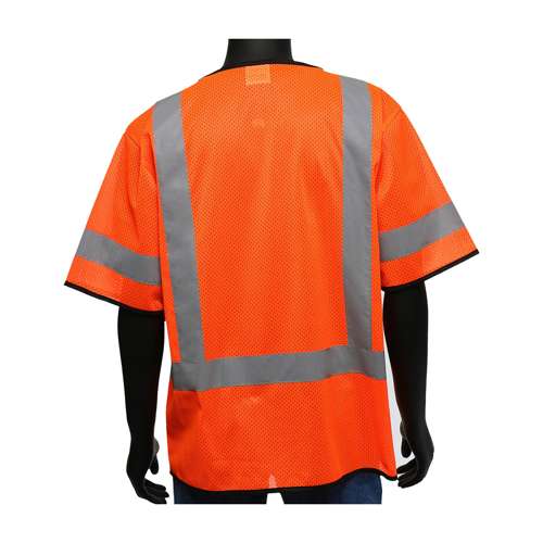 47303 ANSI Type R Class 3 Three Pocket Zipper Mesh Vest