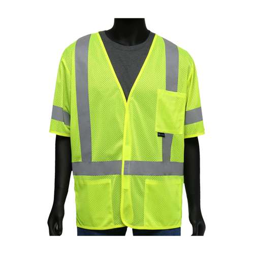 47308 ANSI Type R Class 3 Three Pocket FR Treated Mesh Vest