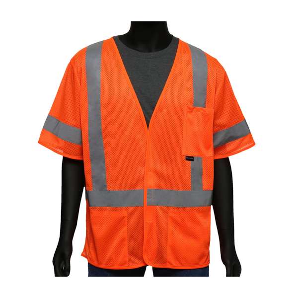 ANSI Type R Class 3 Three Pocket FR Treated Mesh Vest