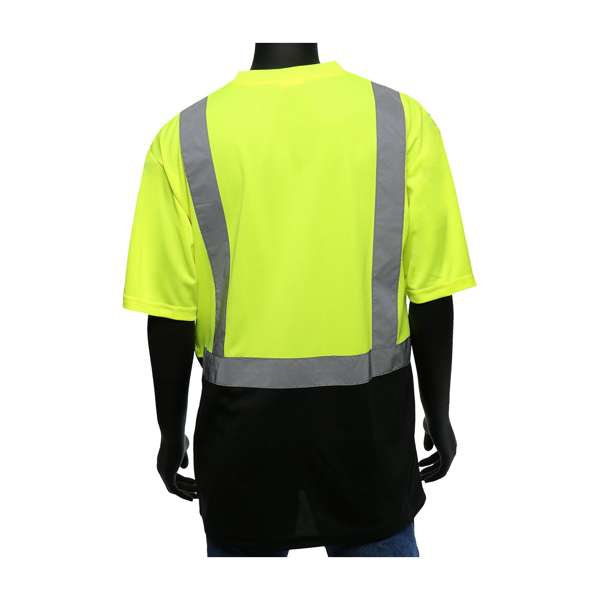 ANSI Type R Class 2 Short Sleeve T-Shirt with Black Bottom Front