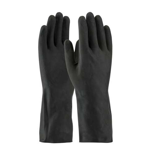 48-L300K Unsupported Latex, Industrial Flock Lined with Raised Diamond Grip - 28 Mil