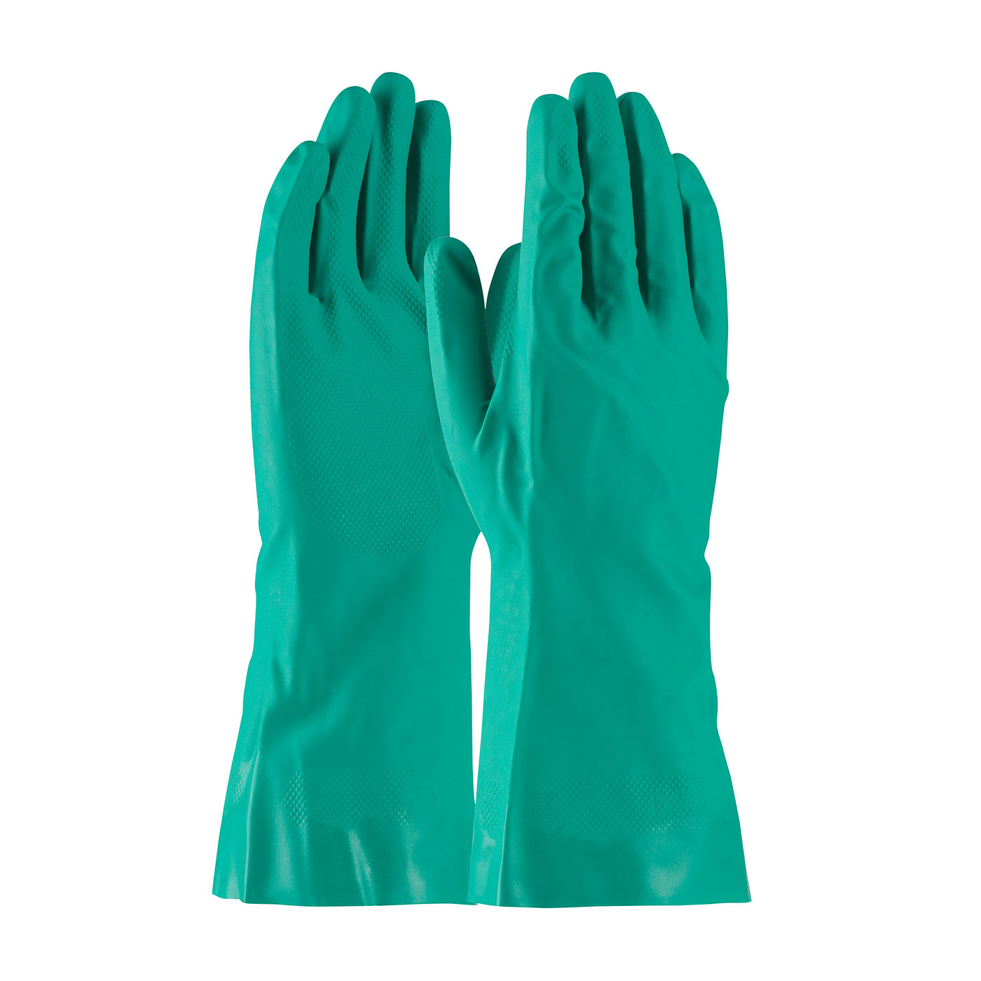 50-N160G Unsupported Nitrile, Flock Lined with Raised Diamond Grip - 15 Mil