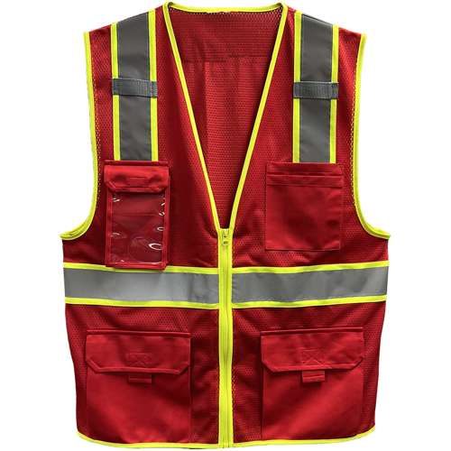 500GT Enhanced Visibility Two-Tone Five Pocket  Mesh Vest