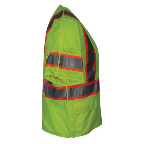 504ST ANSI Type R Class 3 Two-Tone Seven Pocket Mesh Breakaway Vest