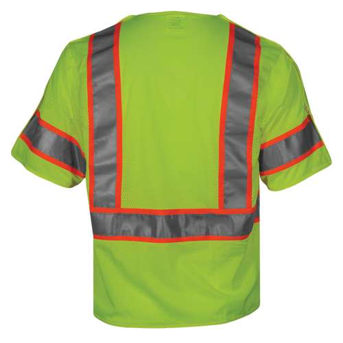 504ST ANSI Type R Class 3 Two-Tone Seven Pocket Mesh Breakaway Vest