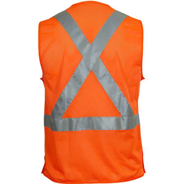 508SX ANSI Type R Class 2 Seven Pocket Mesh Breakaway Vest with X-Back