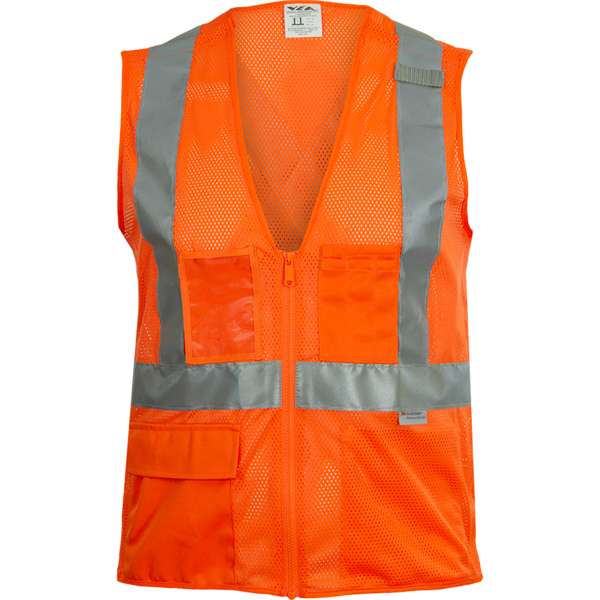 508SX ANSI Type R Class 2 Seven Pocket Mesh Breakaway Vest with X-Back