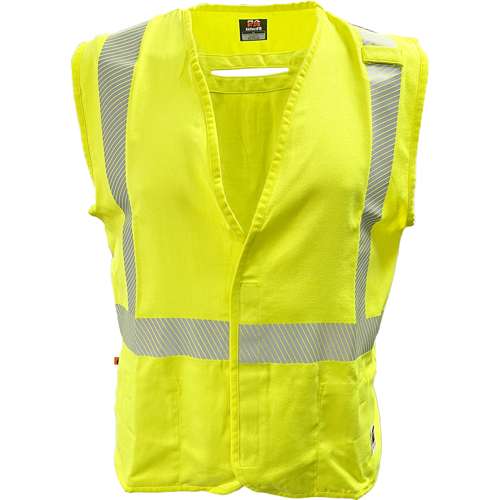 509FRGS ANSI Type R Class 2 AR/FR Solid Vest With Segmented Tape and "D" Ring Access