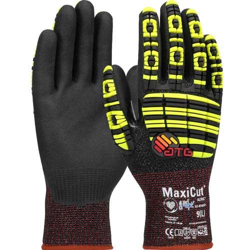 52-6745FI Seamless Knit Engineered Yarn with Impact Protection and Premium Nitrile Coated MicroFoam Grip plus AD-APT™ Technology - Touchscreen Compatible (QTY 6)