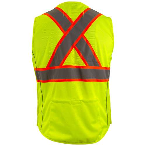 540GX ANSI Type R Class 2 Two-Tone Women's Contoured Breakaway Vest with Solid Front, Mesh Back and X-Back