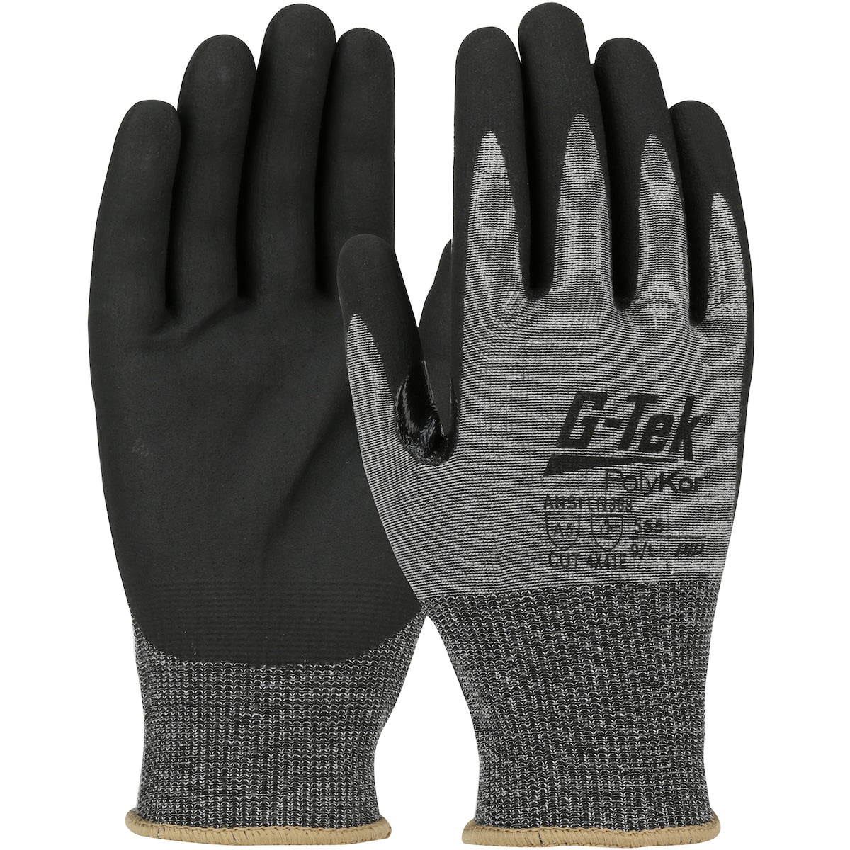 555 Seamless Knit PolyKor® Blended Glove with Foam Nitrile Coated Grip on Palm & Fingers - Touchscreen - 18 Gauge