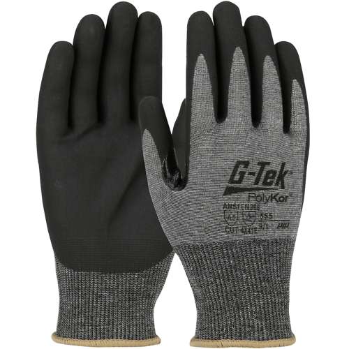 555 Seamless Knit PolyKor® Blended Glove with Foam Nitrile Coated Grip on Palm & Fingers - Touchscreen - 18 Gauge