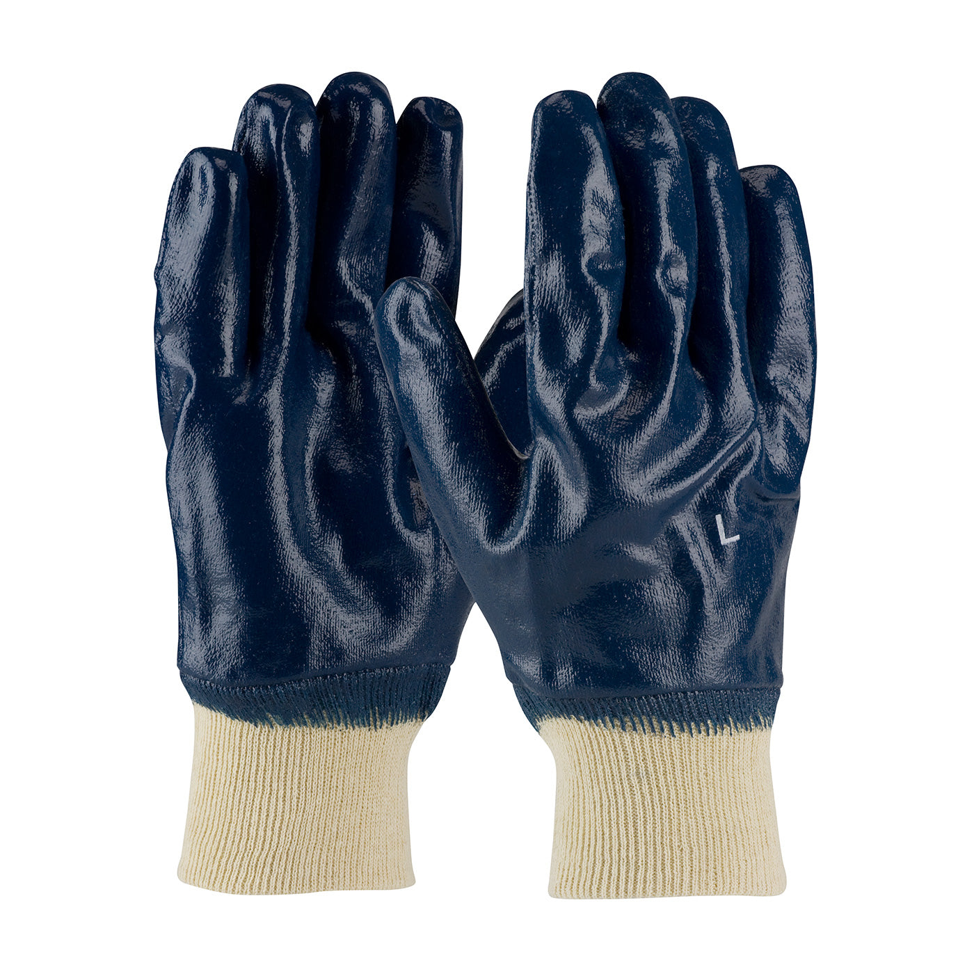 56-3152 Nitrile Dipped Glove with Jersey Liner and Smooth Finish on Full Hand   -   Knit Wrist
