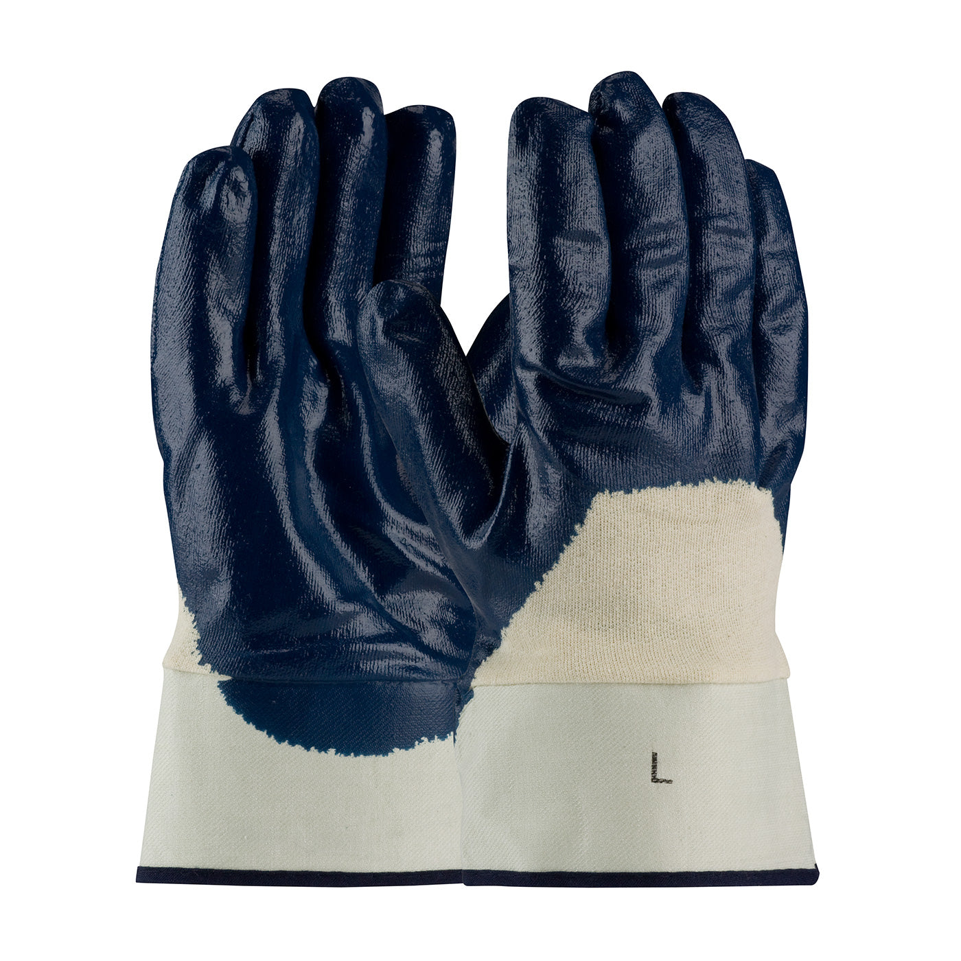 56-3153 Nitrile Dipped Glove with Jersey Liner and Smooth Finish on Palm, Fingers & Knuckles - Plasticized Safety Cuff
