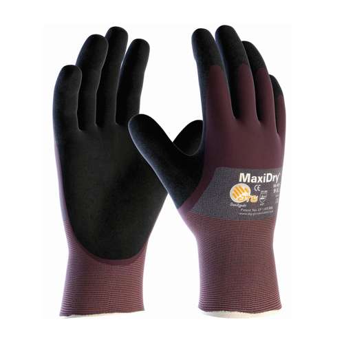 56-425 Lightweight Nitrile Glove with Seamless Knit Nylon Liner and Non-Slip MicroFoam Grip on Palm & Fingers - 3/4 Coated Knit Wrist