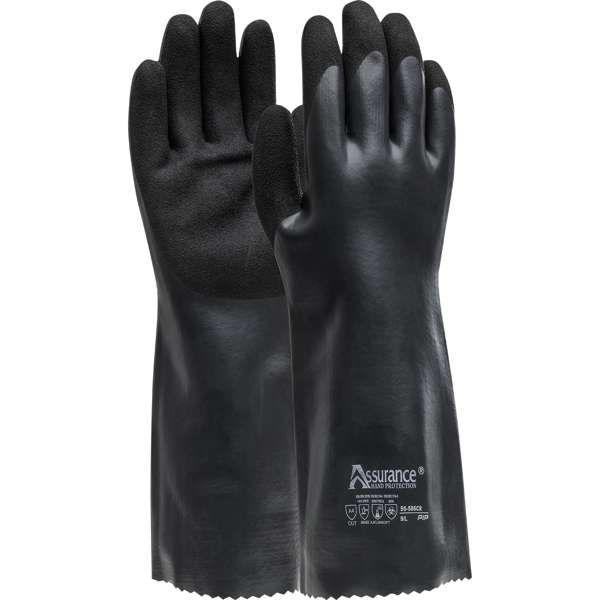 56-586CR Nitrile Coated Glove with PolyKor® Blended Liner and MicroSurface Grip on Palm & Fingers - 14"