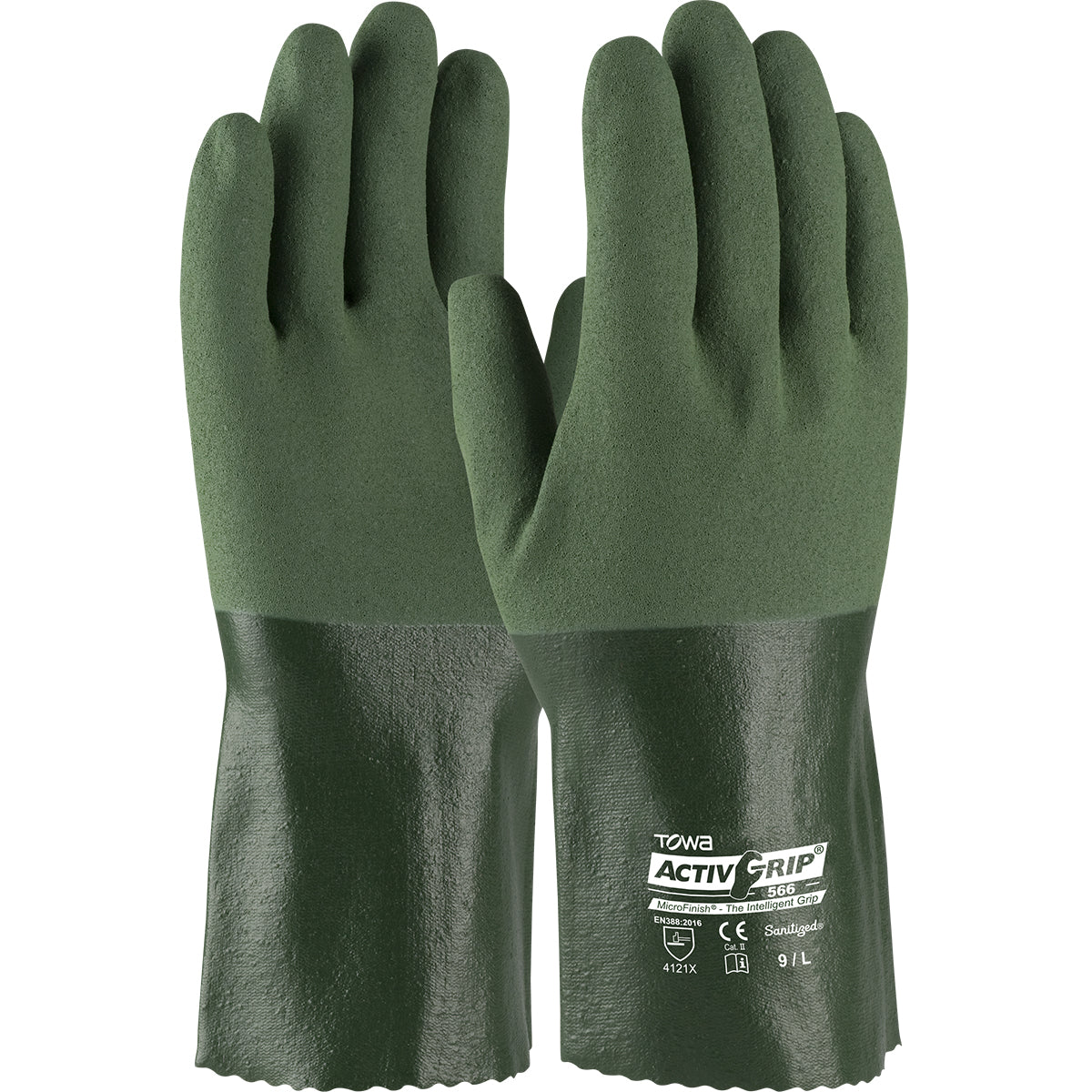 56-AG566 Nitrile Coated Glove with Cotton Liner and MicroFinish Grip - 12"