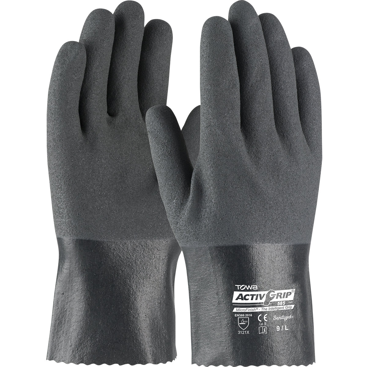 56-AG585 Nitrile Coated Glove with Cotton Liner and MicroFinish Grip - 10"