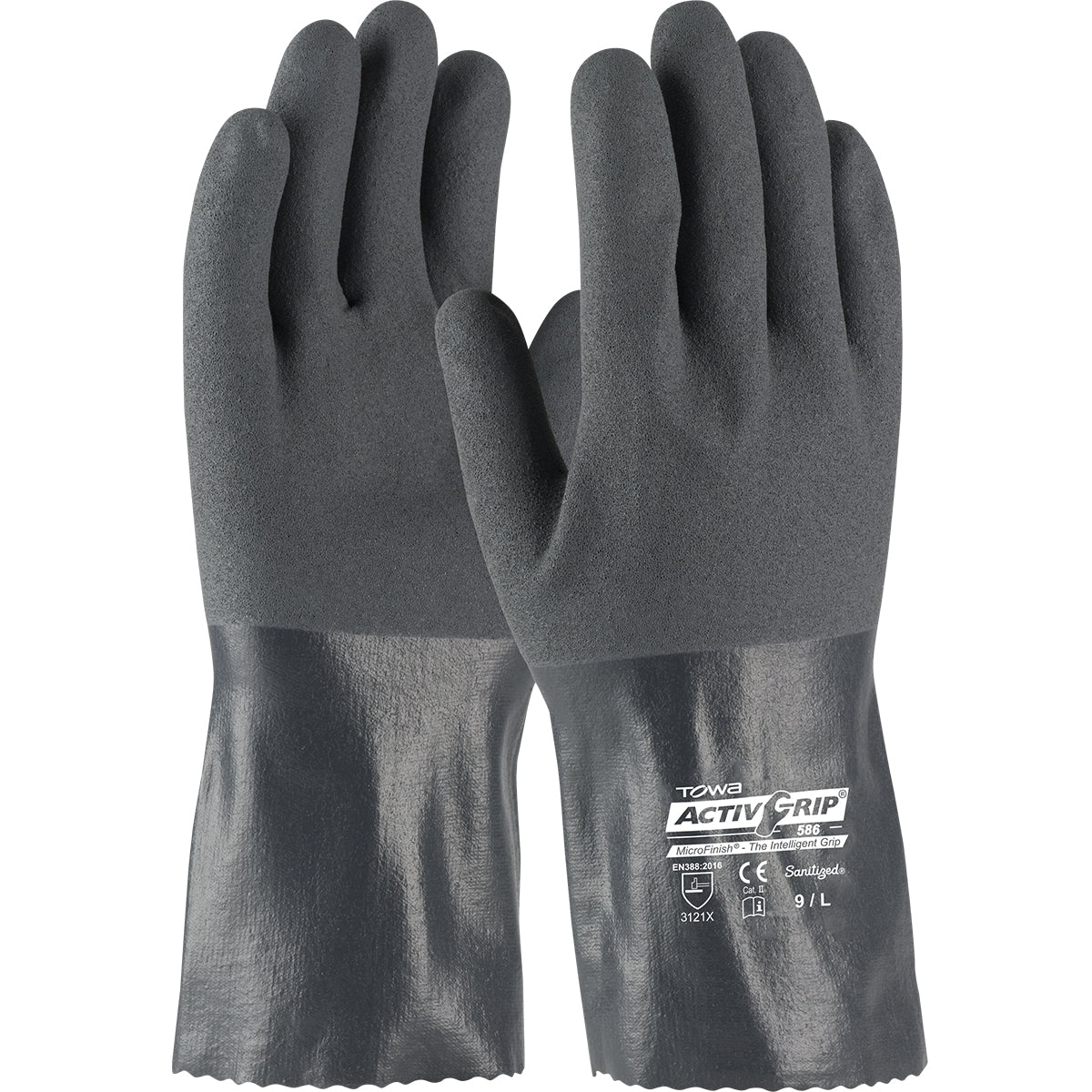56-AG586 Nitrile Coated Glove with Cotton Liner and MicroFinish Grip - 12"