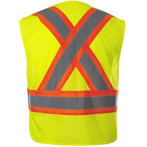 566GX ANSI Type R Class 2 Two-Tone Breakaway Mesh Vest with Adjustable Waistline