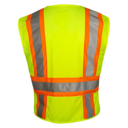576ET ANSI Type R Class 2 Two-Tone Breakaway Mesh Vest with Adjustable Side Wrap Closure