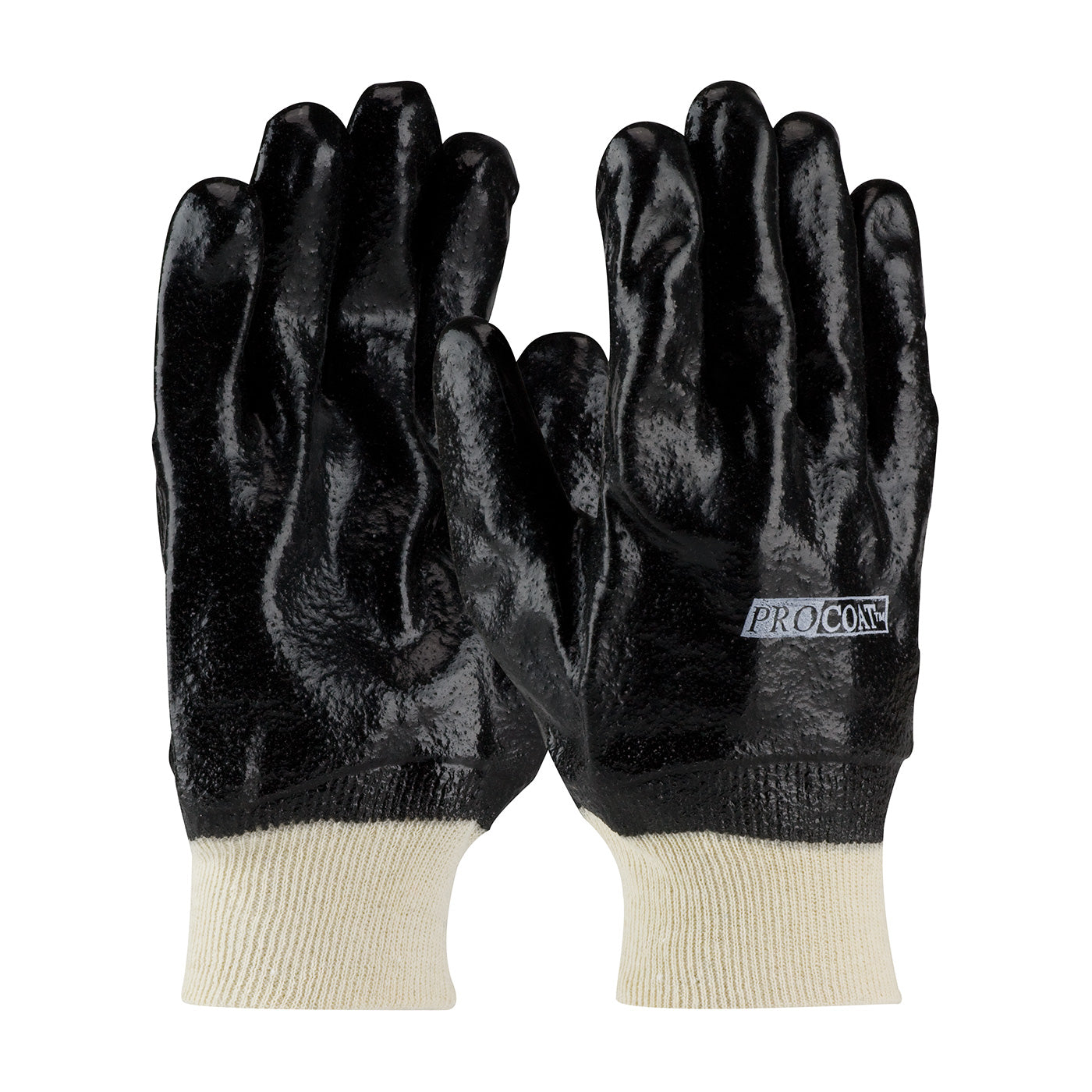 58-8015R Premium PVC Dipped Glove with Interlock Liner and Semi-Rough Finish - Knit Wrist