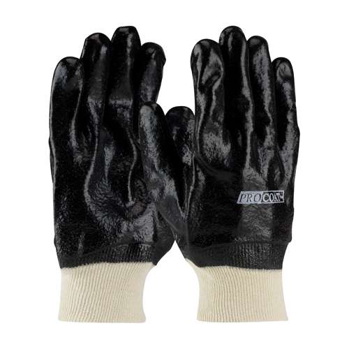 58-8015R Premium PVC Dipped Glove with Interlock Liner and Semi-Rough Finish - Knit Wrist