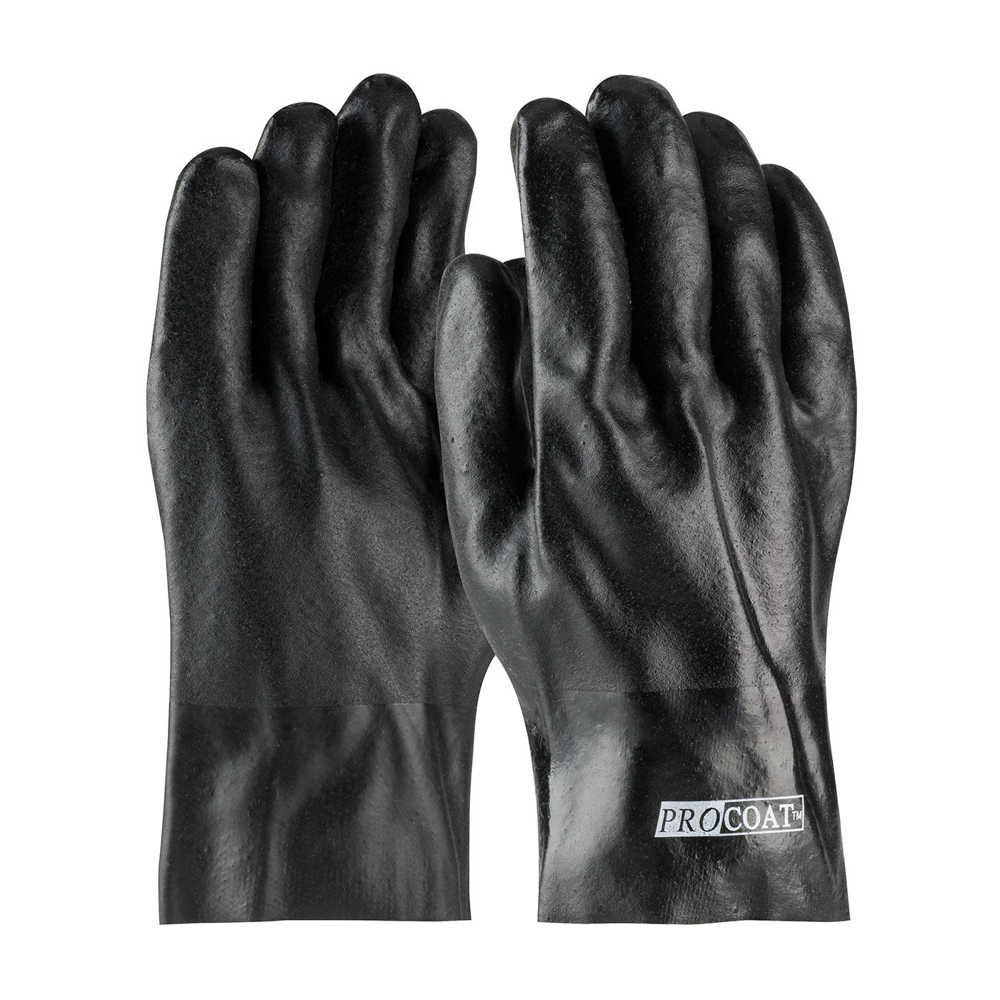 58-8020DD Premium PVC Dipped Glove with Jersey Liner and Rough Acid Finish - 10" Length