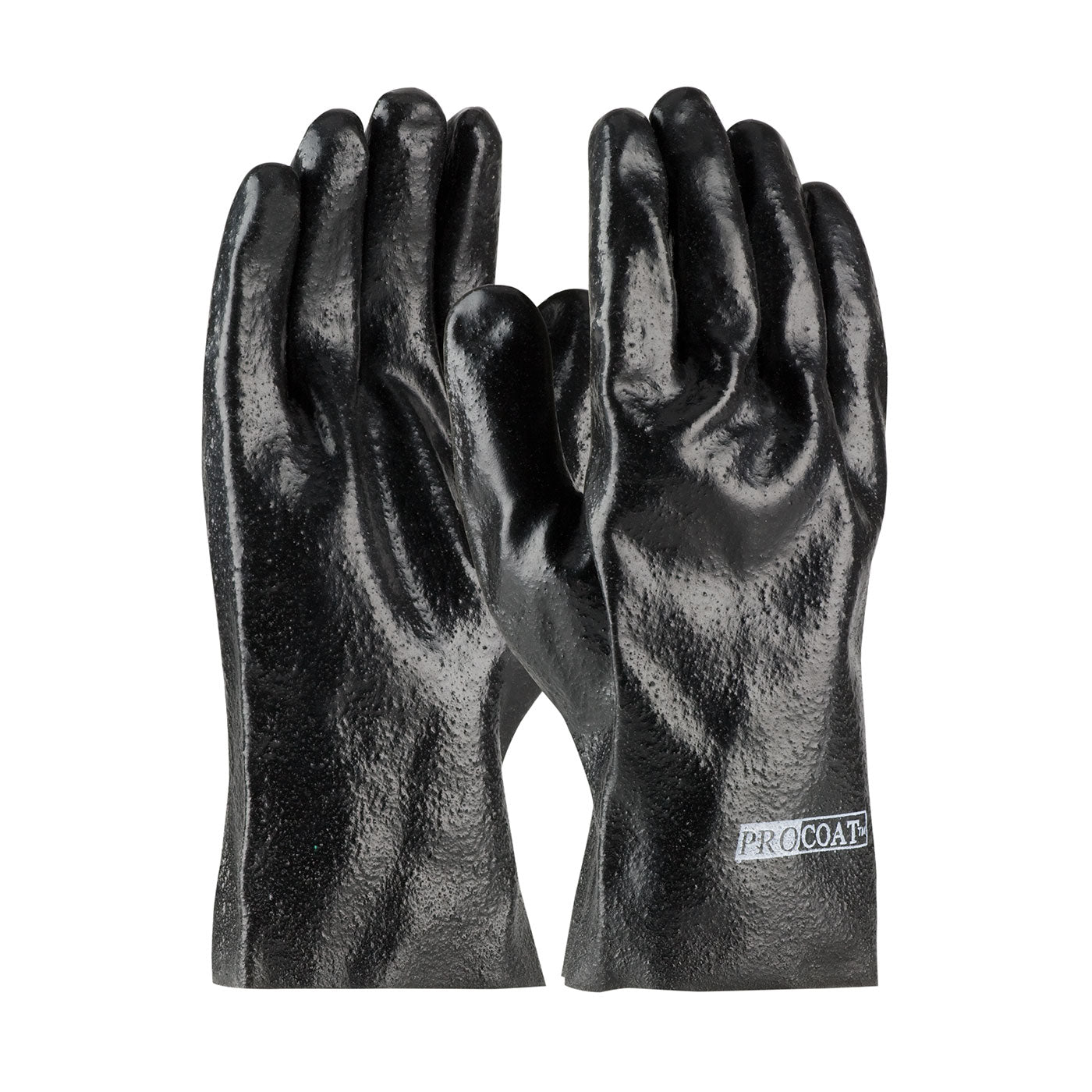 58-8020R Premium PVC Dipped Glove with Interlock Liner and Semi-Rough Finish - 10" Length