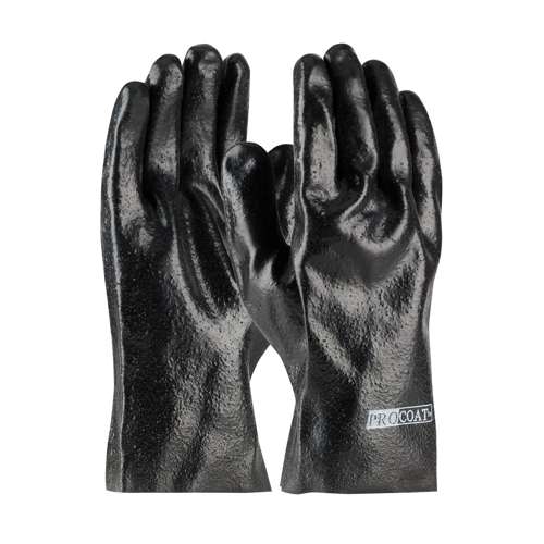 58-8020R Premium PVC Dipped Glove with Interlock Liner and Semi-Rough Finish - 10" Length