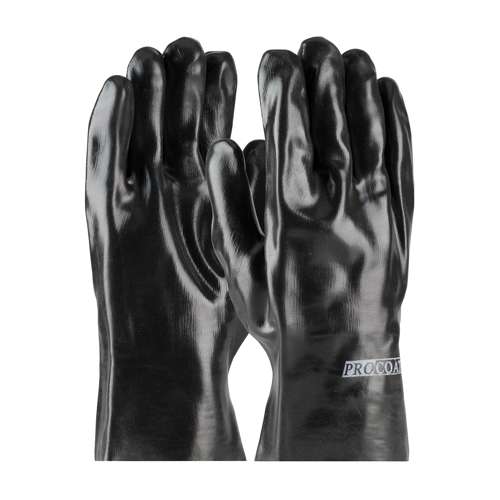 58-8020 Premium PVC Dipped Glove with Interlock Liner and Smooth Finish - 10" Length