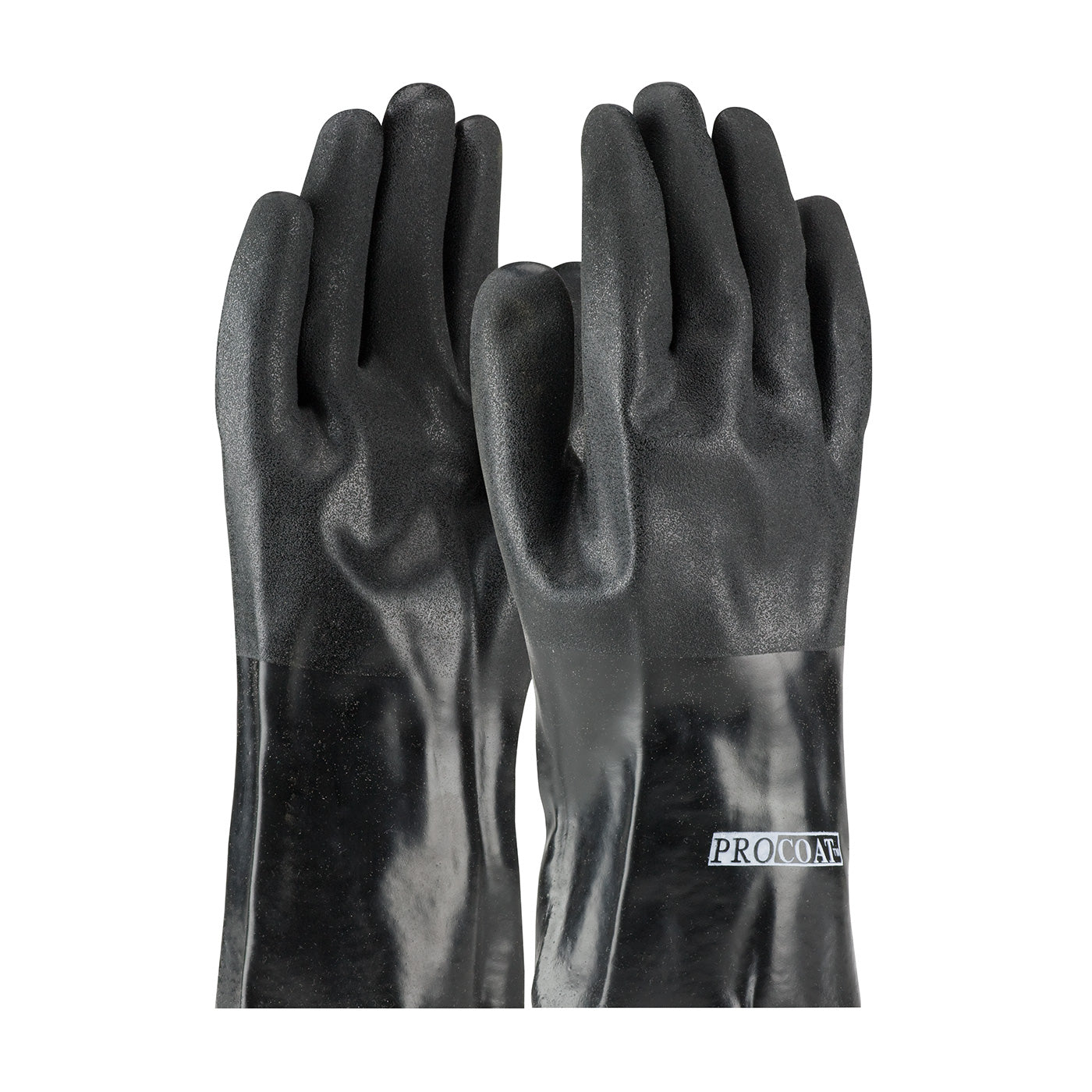 58-8030DD Premium PVC Dipped Glove with Jersey Liner and Rough Acid Finish - 12" Length