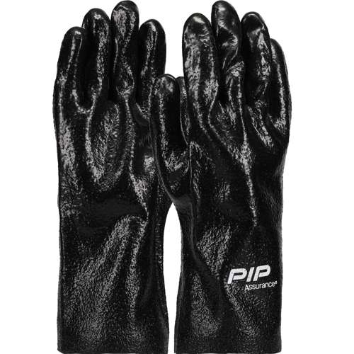 58-8030R Premium PVC Dipped Glove with Interlock Liner and Semi-Rough Finish - 12" Length