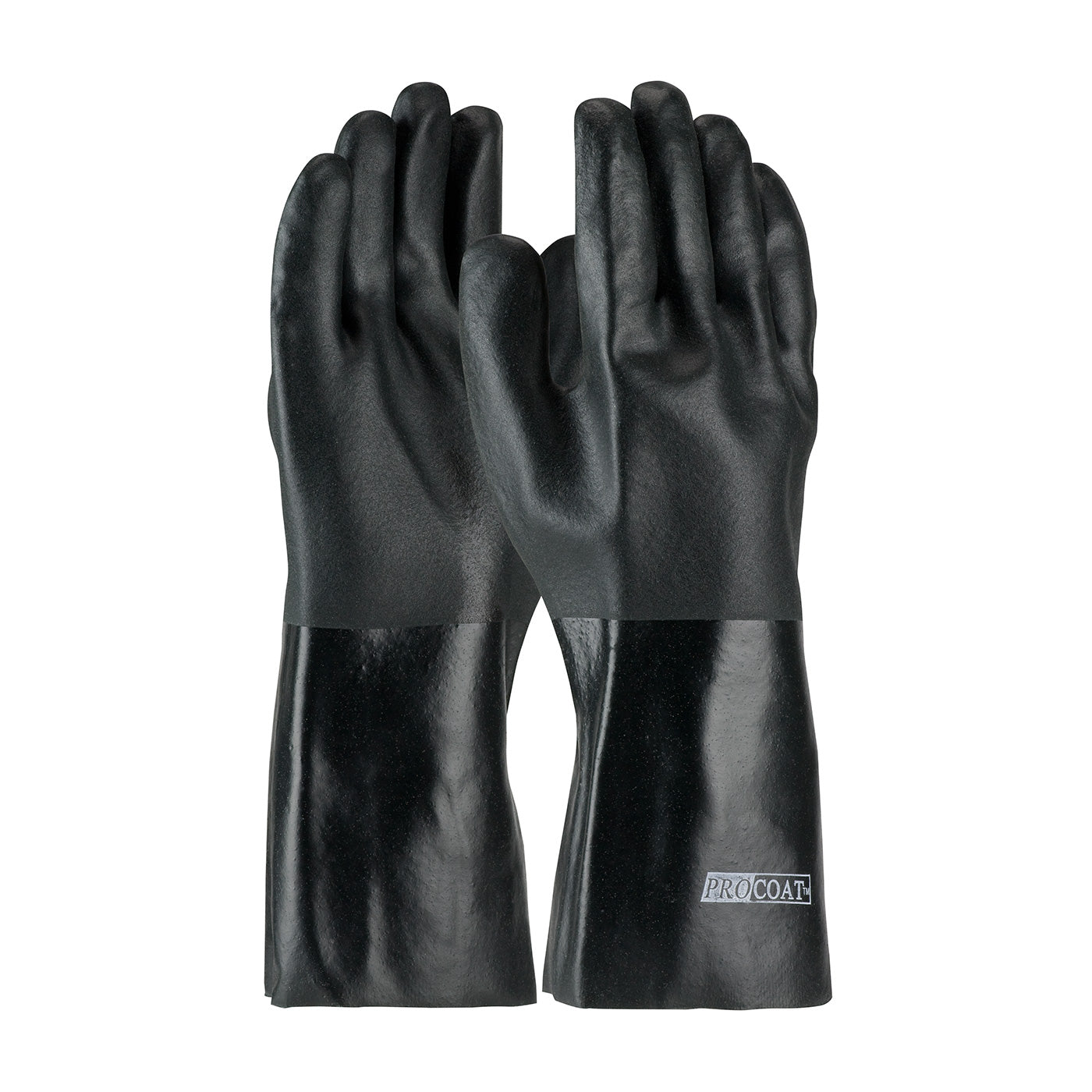 58-8040DD Premium PVC Dipped Glove with Jersey Liner and Rough Acid Finish - 14" Length