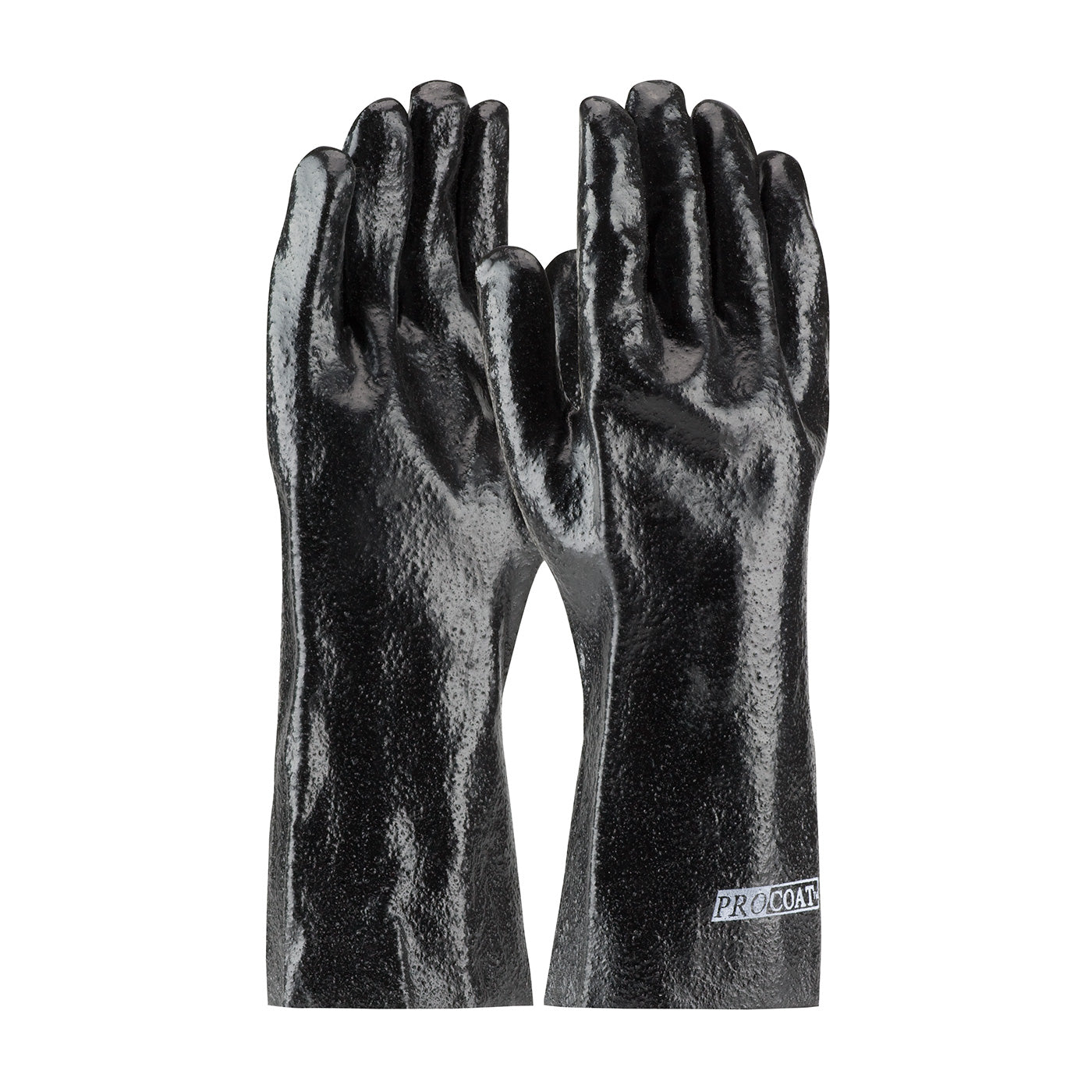 58-8040R Premium PVC Dipped Glove with Interlock Liner and Semi-Rough Finish - 14" Length